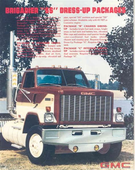 1981 Gmc Brigadier 8000 9500 Truck Brochure Wx4561 Yafd3w Trucks Gmc