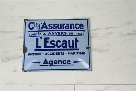 Assurance L Escaut Plaque Maill E Fer Fonte Fer Catawiki