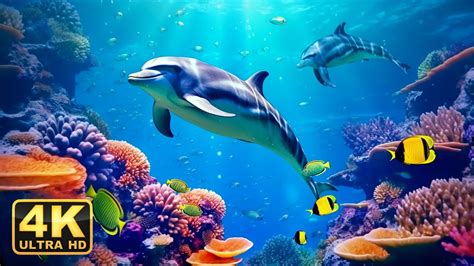 Aquarium 4K VIDEO (ULTRA HD) 🐠 Beautiful Relaxing Coral Reef Fish - Rare & Colorful Sea Life ...