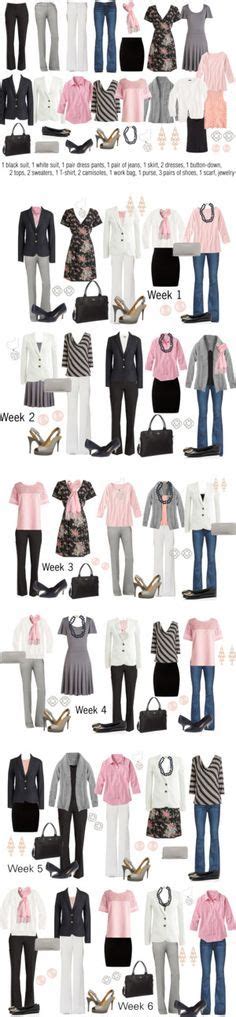 Pink And Gray Work Capsule Wardrobe Capsule Outfits Capsule Wardrobe