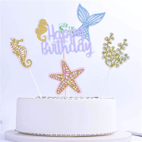 Buy Shami Cartoon Sea Creatures With Mermaids Happy Birthday Cake