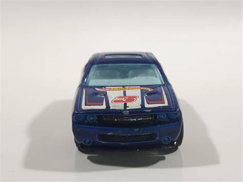 2012 Hot Wheels Hw Racing 08 Dodge Challenger Srt8 Metallic Blue Die Treasure Valley Antiques