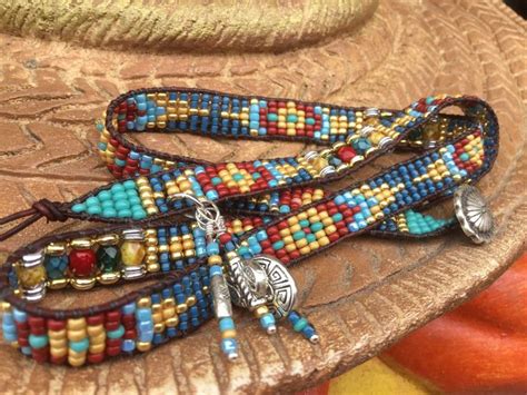 Excited To Share This Item From My Etsy Shop Boho Sundance Style Triple Wrap Leather Beaded