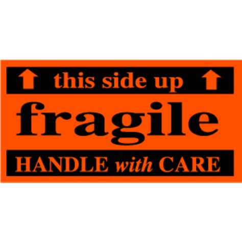 This Side Up Fragile Handle With Care Label 3 X 5 Holliston S Inc