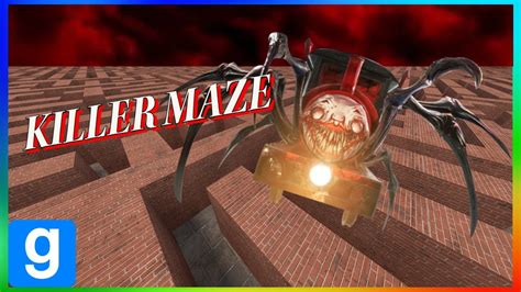 Killer Maze Challenge Choo Choo Charles Gmod Sandbox W Friends Youtube