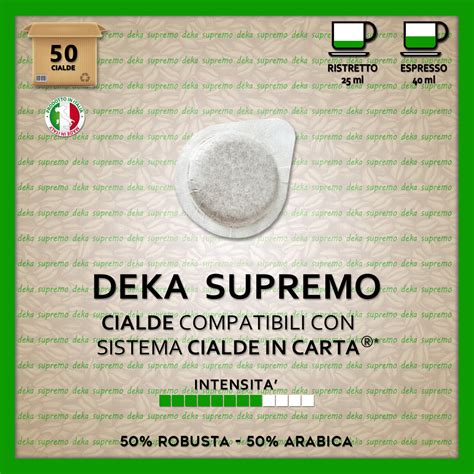 DEKA SUPREMO Cialde ESE 44mm 50 Cialde Flowpack Monodose Capsule