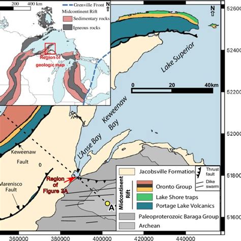 Simplified Geologic Map Of The Keweenaw Peninsula Region Michigan