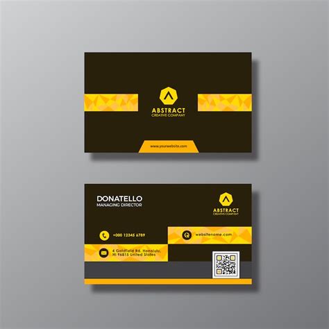 Premium Vector | Gold and black business card design