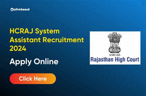 Rajasthan HC System Assistant Recruitment 2024 Apply Online