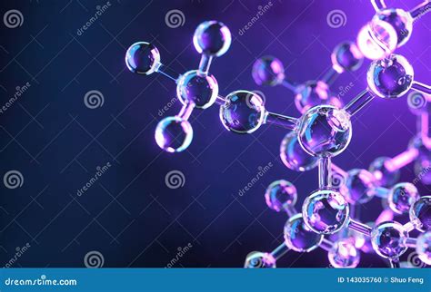 Molecule Model Science Concept D Rendering Conceptual Image Stock