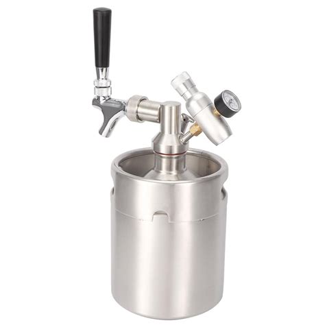 Lhcer 2l Stainless Steel Beer Keg Homebrew Keg System Kit With