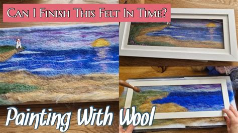 2D Seascape By A Non Artistic Felter Needle Felted Wool Painting