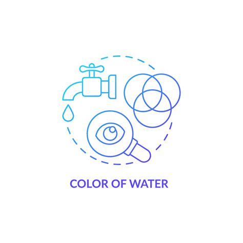 Color Of Water Blue Gradient Concept Icon Water Quality Testing