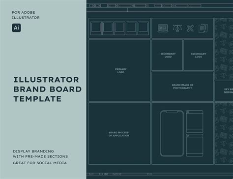 Illustrator Brand Board Template Adobe Illustrator Etsy Canada