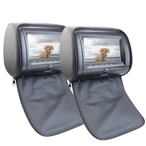 7 Two Car Dvd Headrest Car Pillow Monitors Region Free Dvd Player Dual Twin Screens Usb Sd Ir