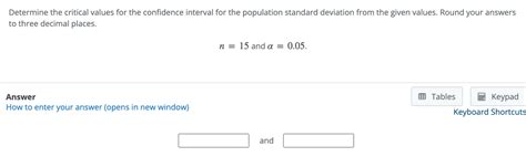 Answered Determine The Critical Values For The Bartleby