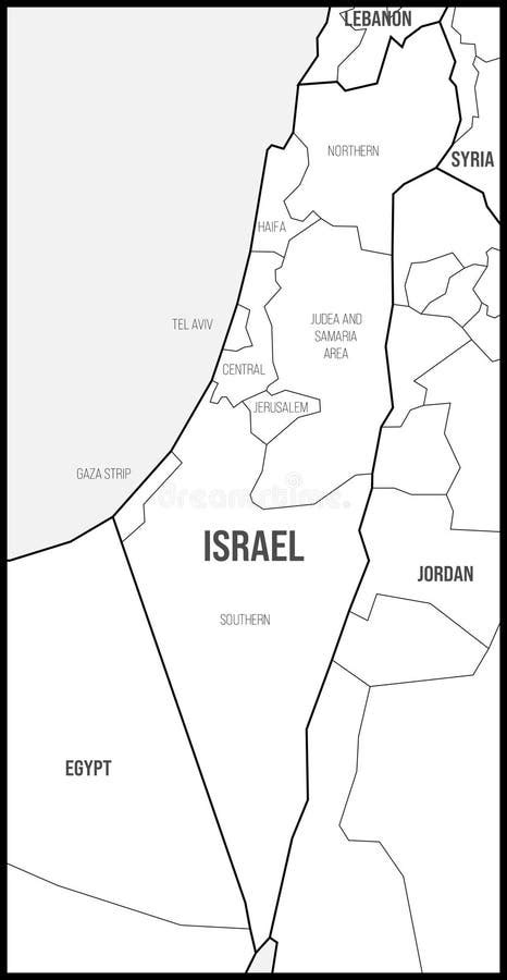 Political map of Israel stock photo. Image of geography - 293085650