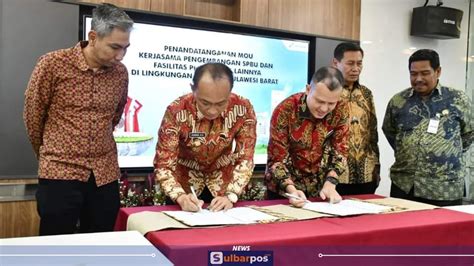 Pemprov Sulbar Dan Pertamina Kerja Sama Pembangunan Spbu Sulbarpos