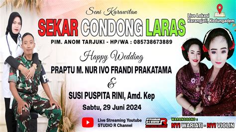 Live Streaming Tayub SEKAR CONDONG LARAS Nyi Wariati Cs Malam