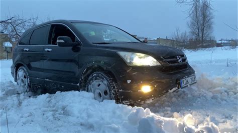 Honda Cr V Snow Plowing Youtube