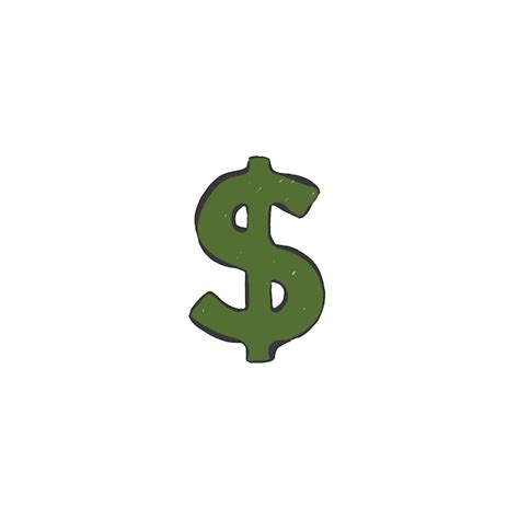 Premium Vector Hand Drawn Dollar Sign