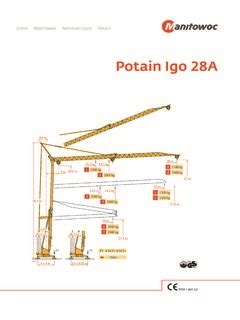 Cranes Hoists Material Handlers Potain Igo 28 A Specifications