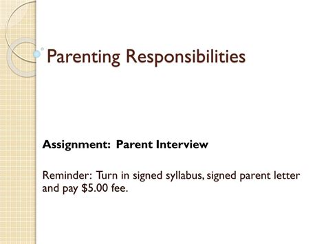 Ppt Parenting Responsibilities Powerpoint Presentation Free Download