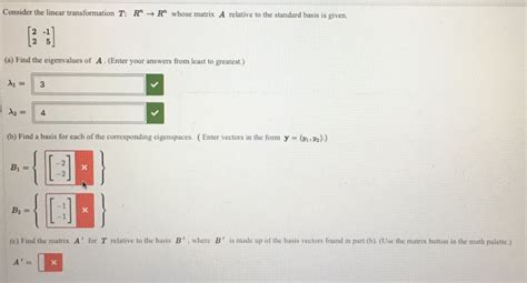 Solved Consider The Linear Transformation T R N Rightarrow