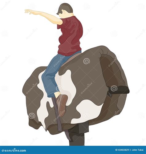 Bull Riding Vector Illustration 66917942