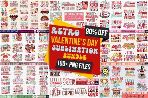 Big Retro Valentines Sublimation Bundle Graphic By Designhome