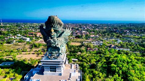 Amazing Aerial View Of Patung Garuda Wisnu Kencana In Bali Editorial