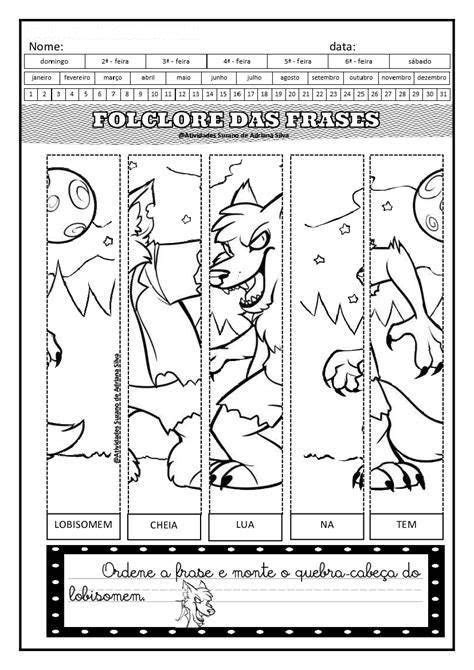 Atividades Sobre A Lenda Do Lobisomem Lenda Do Lobisomem Atividades