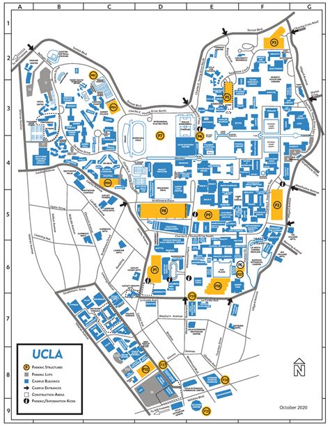 Ucla Campus Colored Map 11 10 17 13 36 V V A A P P P P Le Conte Ave Le Conte Ave Charles E