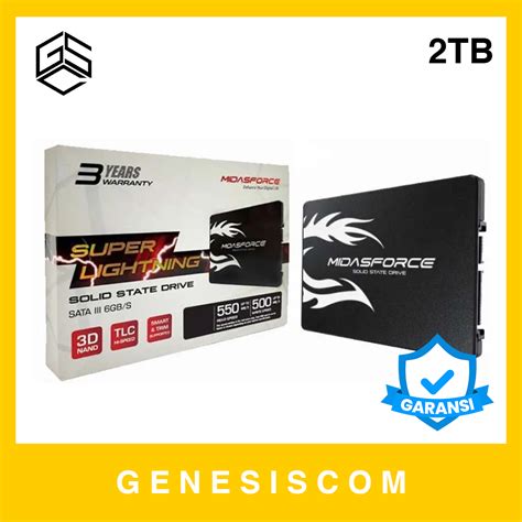 Jual Ssd Midasforce 2tb Sata 3 Iii 6 Gbs Super Lightning 3d Nand Drive