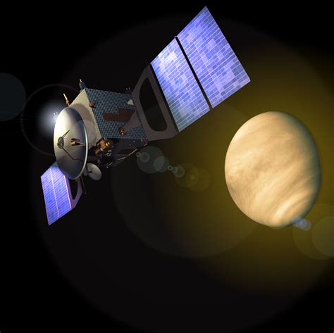 Esa Artists Impression Of Venus Express Orbiting Venus