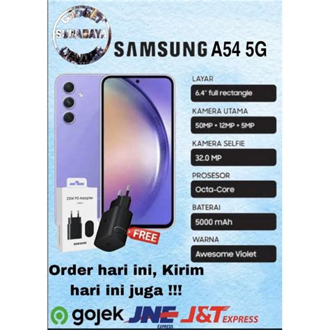 Jual Samsung A54 5g 8256gb 100 Original Garansi Resmi Shopee Indonesia