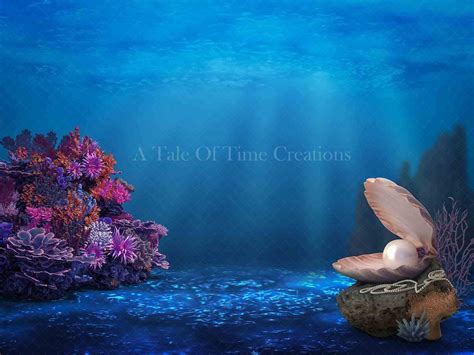 Underwater Mermaid Digital Background Backdrop - Etsy