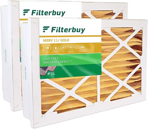 Filterbuy 20x20x5 Air Filter 2 Pack Merv 11 Pleated Replacement