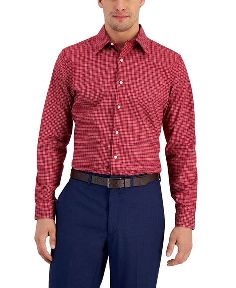 Club Room Mens Slim Fit Deco Check Dress Shirt Created For Macys