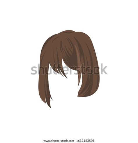 Manga Female Hair Style Vector Illustration Stock Vector Royalty Free