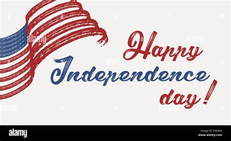 Happy 4th Of July Independence Day Of United States Of America Greeting Card Design Vector