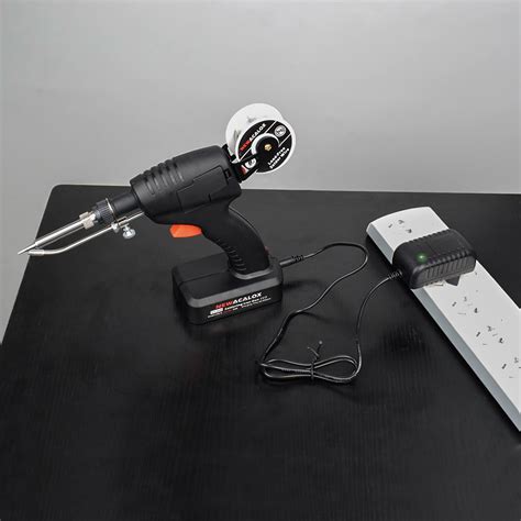 NEWACALOX EU US 80W Soldering Gun DC 12V Li Ion Rechargeable Cordless