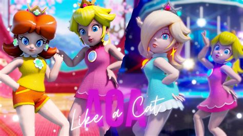 💖【mmd】princess Peach Daisy And Rosalina Aoa 사뿐사뿐like A Cat💖 Youtube