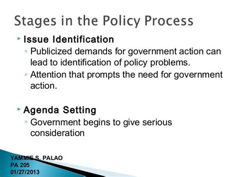 Stages Of Policy Making