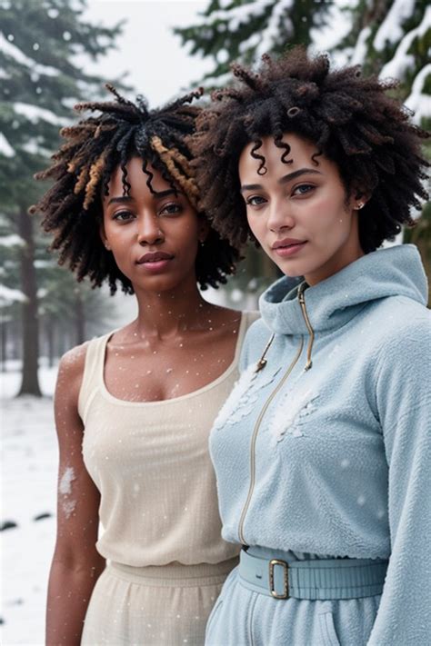 Afro Sweaty Light Blue Hair AI Gay Porn