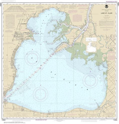 Lake Saint Clair Map 2018 Nautical Chart Print - Etsy