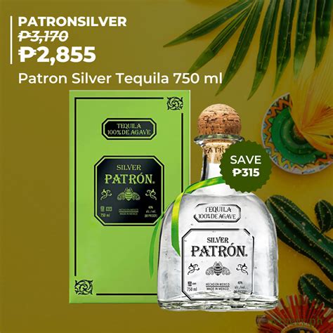 Patron Silver Tequila 750 Ml Shopee Philippines