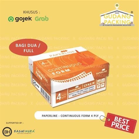 Jual Kertas Gosend Grab Paperline Kertas Continuous Form 4 Ply