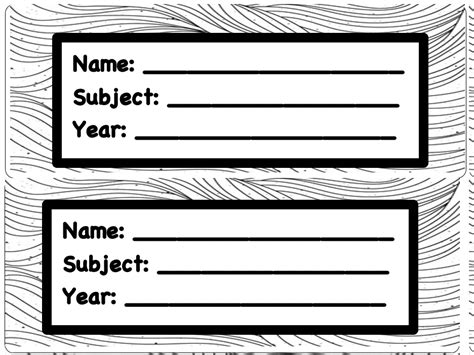 Book Labels Black And White Theme Teaching Resources