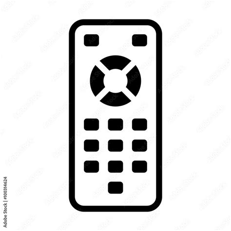 TV remote control line art icon for apps and websites Stock Vector ...